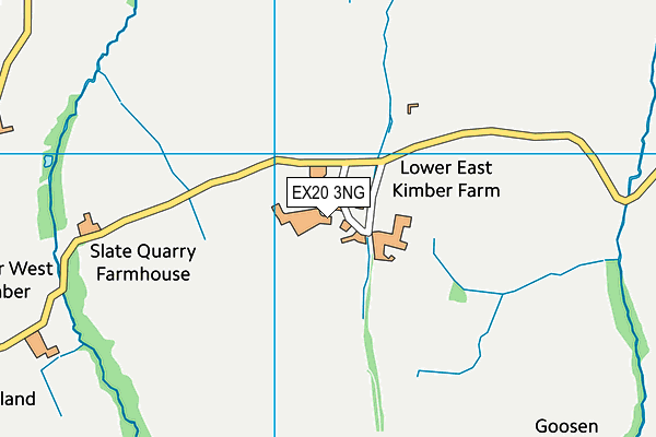 EX20 3NG map - OS VectorMap District (Ordnance Survey)