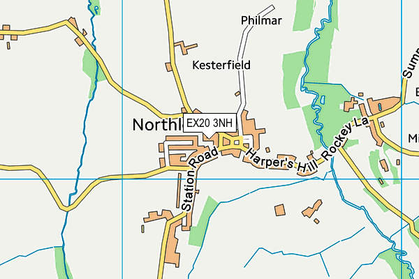 EX20 3NH map - OS VectorMap District (Ordnance Survey)