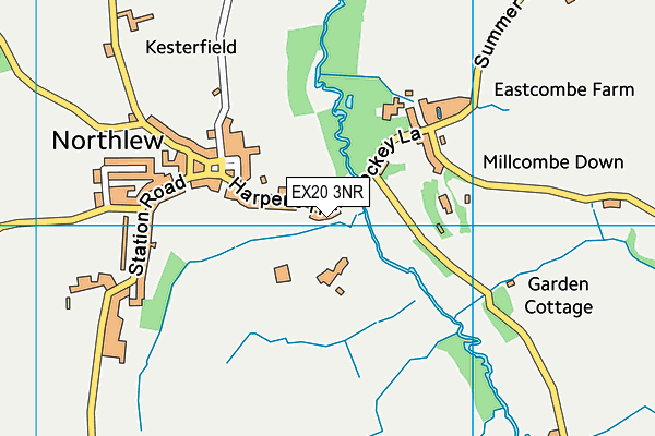 Northlew Playing Fields (Closed) map (EX20 3NR) - OS VectorMap District (Ordnance Survey)