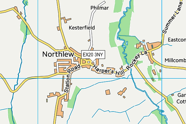 EX20 3NY map - OS VectorMap District (Ordnance Survey)