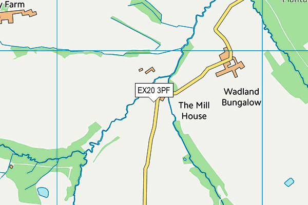 EX20 3PF map - OS VectorMap District (Ordnance Survey)