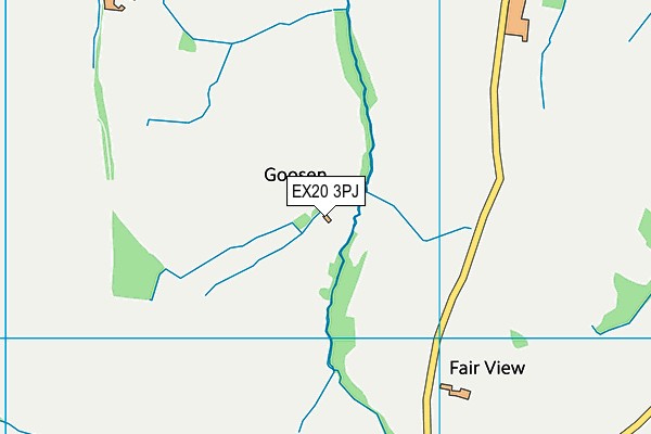 EX20 3PJ map - OS VectorMap District (Ordnance Survey)