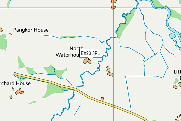 EX20 3PL map - OS VectorMap District (Ordnance Survey)