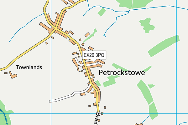 EX20 3PQ map - OS VectorMap District (Ordnance Survey)