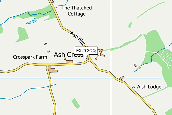 EX20 3QQ map - OS VectorMap District (Ordnance Survey)