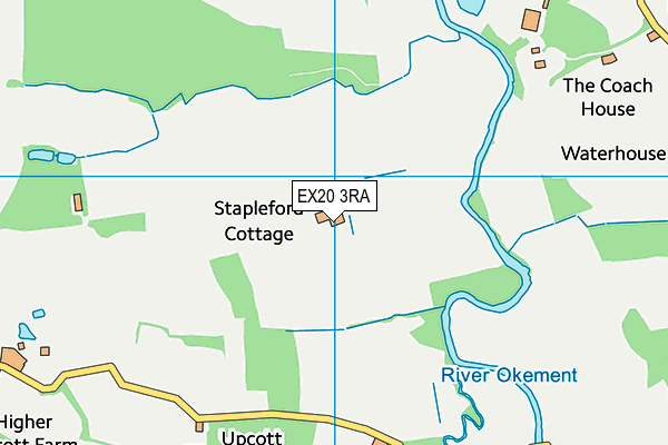 EX20 3RA map - OS VectorMap District (Ordnance Survey)