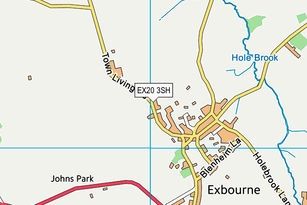 EX20 3SH map - OS VectorMap District (Ordnance Survey)