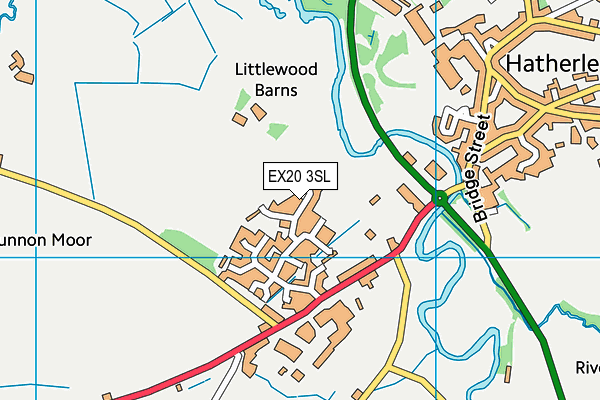 EX20 3SL map - OS VectorMap District (Ordnance Survey)