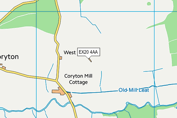 EX20 4AA map - OS VectorMap District (Ordnance Survey)