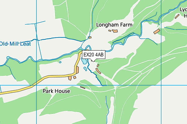 EX20 4AB map - OS VectorMap District (Ordnance Survey)