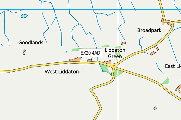 EX20 4AD map - OS VectorMap District (Ordnance Survey)