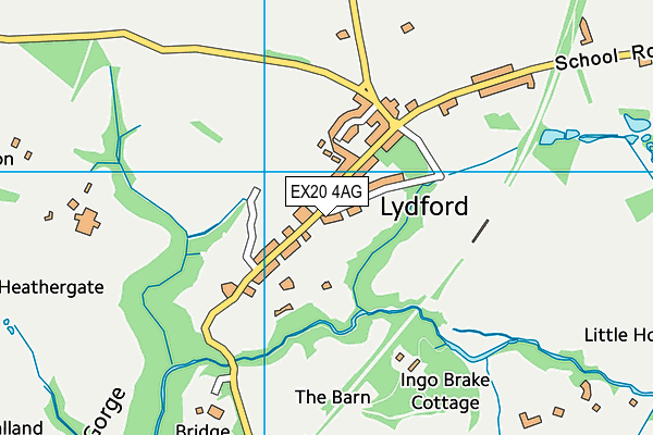 EX20 4AG map - OS VectorMap District (Ordnance Survey)