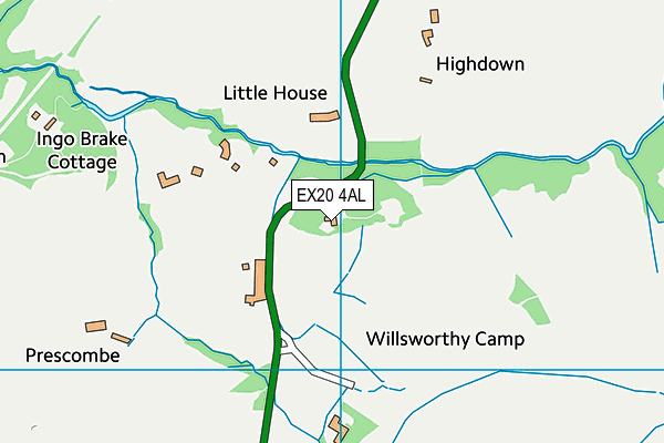 EX20 4AL map - OS VectorMap District (Ordnance Survey)