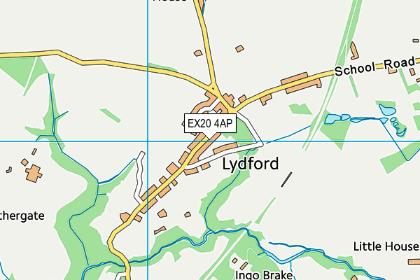 EX20 4AP map - OS VectorMap District (Ordnance Survey)