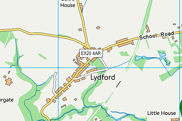 EX20 4AR map - OS VectorMap District (Ordnance Survey)