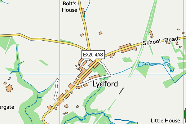 EX20 4AS map - OS VectorMap District (Ordnance Survey)