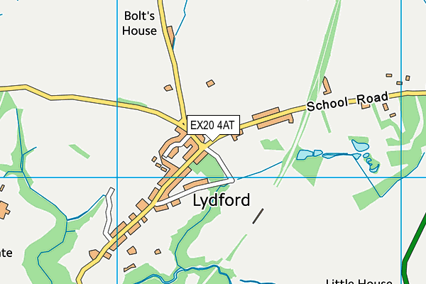 EX20 4AT map - OS VectorMap District (Ordnance Survey)