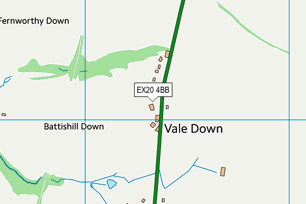 EX20 4BB map - OS VectorMap District (Ordnance Survey)
