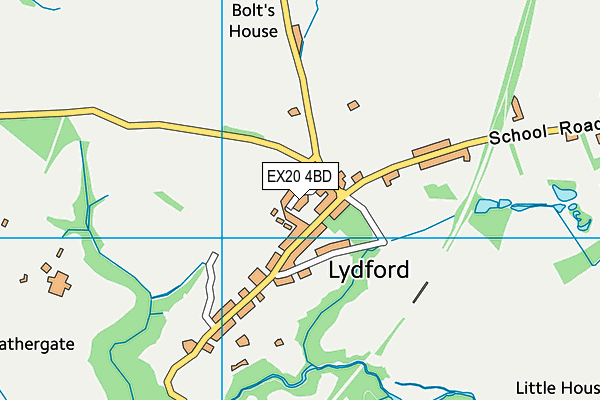 EX20 4BD map - OS VectorMap District (Ordnance Survey)