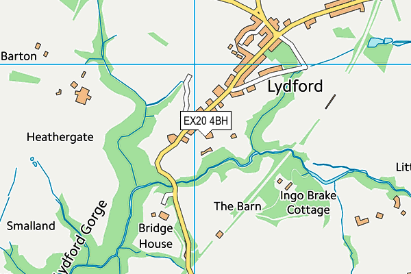 EX20 4BH map - OS VectorMap District (Ordnance Survey)