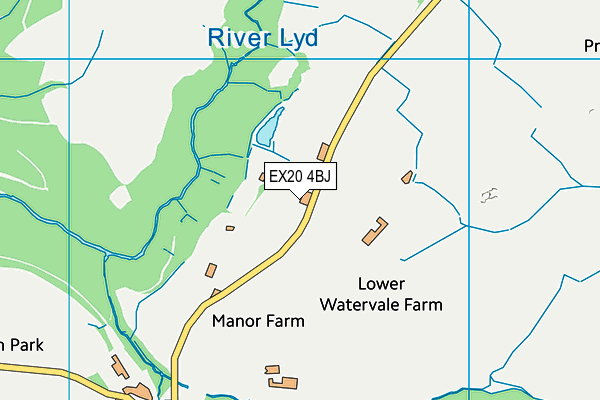 EX20 4BJ map - OS VectorMap District (Ordnance Survey)