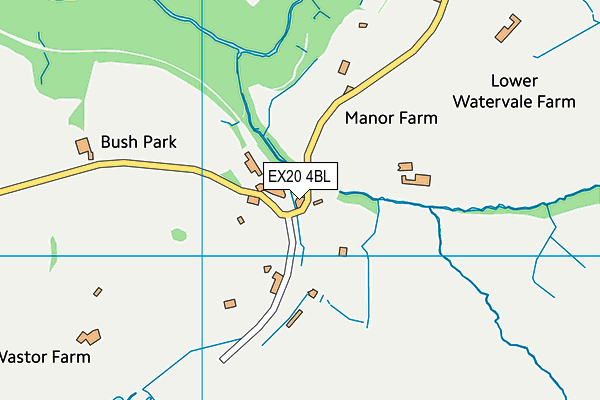 EX20 4BL map - OS VectorMap District (Ordnance Survey)