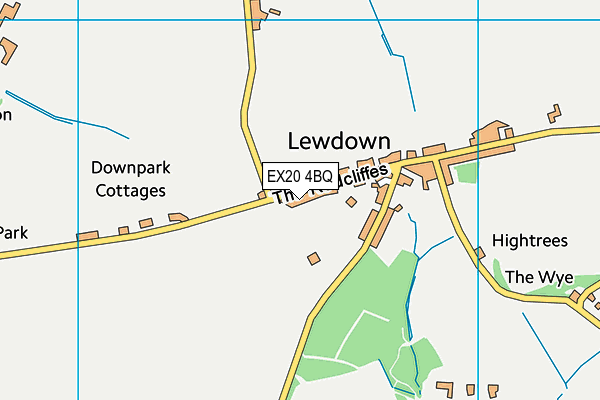 EX20 4BQ map - OS VectorMap District (Ordnance Survey)