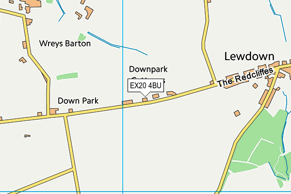 EX20 4BU map - OS VectorMap District (Ordnance Survey)