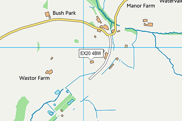 EX20 4BW map - OS VectorMap District (Ordnance Survey)