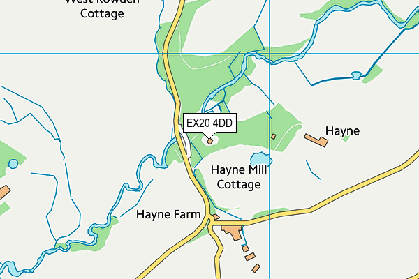 EX20 4DD map - OS VectorMap District (Ordnance Survey)