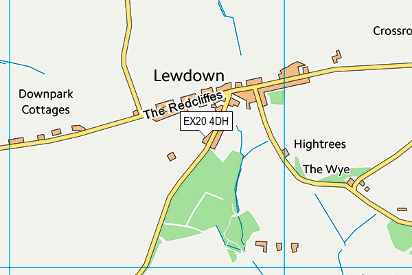 EX20 4DH map - OS VectorMap District (Ordnance Survey)