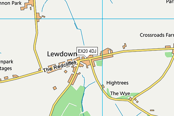 EX20 4DJ map - OS VectorMap District (Ordnance Survey)