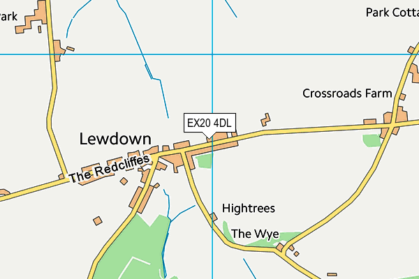 EX20 4DL map - OS VectorMap District (Ordnance Survey)