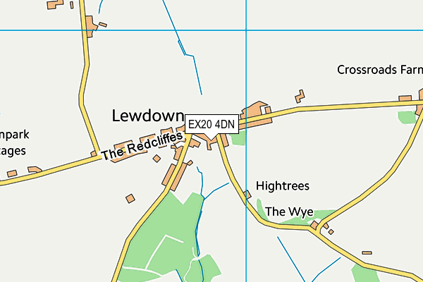 EX20 4DN map - OS VectorMap District (Ordnance Survey)