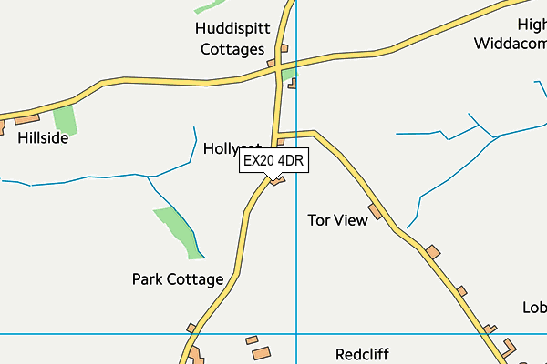 EX20 4DR map - OS VectorMap District (Ordnance Survey)