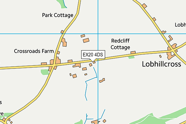 EX20 4DS map - OS VectorMap District (Ordnance Survey)