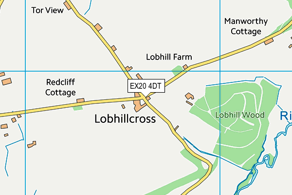 EX20 4DT map - OS VectorMap District (Ordnance Survey)