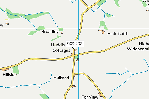 EX20 4DZ map - OS VectorMap District (Ordnance Survey)