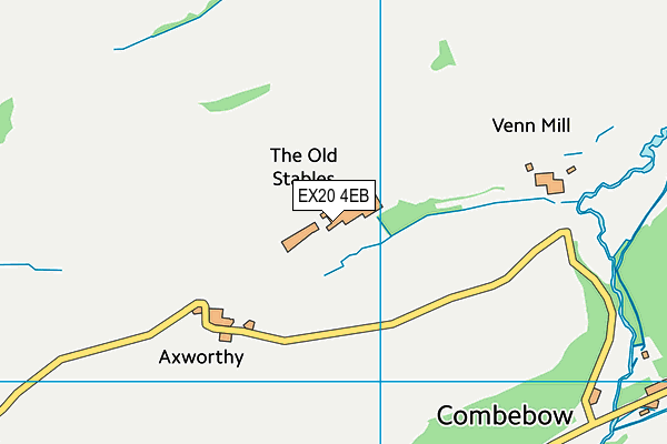 EX20 4EB map - OS VectorMap District (Ordnance Survey)