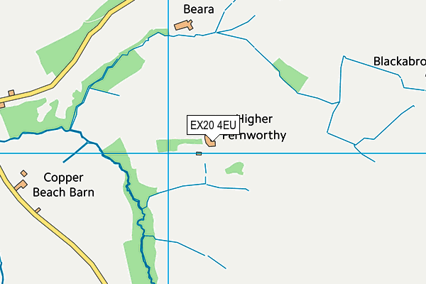 EX20 4EU map - OS VectorMap District (Ordnance Survey)