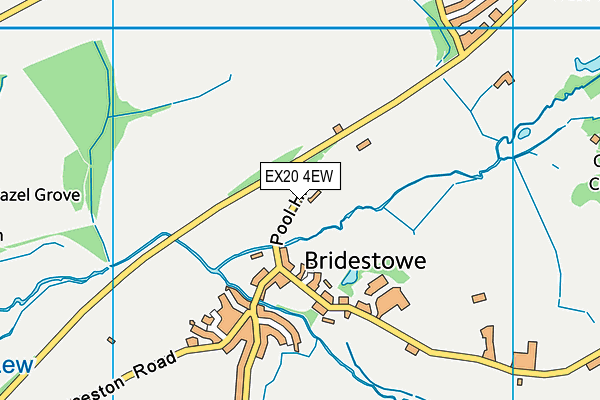 EX20 4EW map - OS VectorMap District (Ordnance Survey)