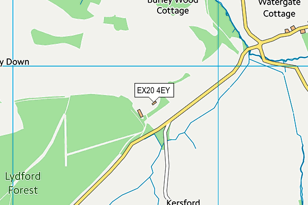 EX20 4EY map - OS VectorMap District (Ordnance Survey)