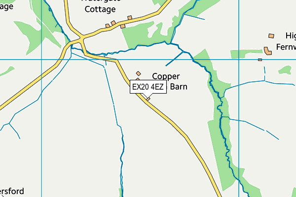 EX20 4EZ map - OS VectorMap District (Ordnance Survey)