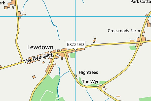 EX20 4HD map - OS VectorMap District (Ordnance Survey)