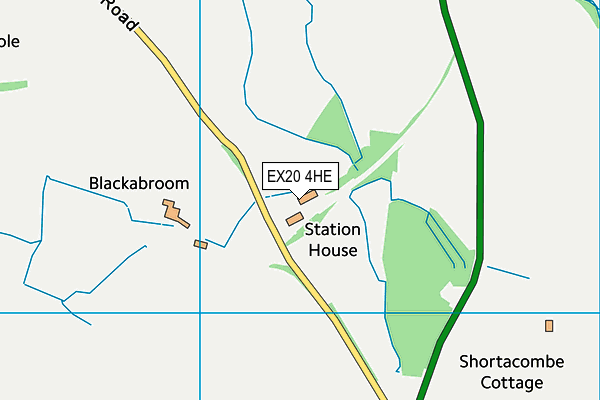 EX20 4HE map - OS VectorMap District (Ordnance Survey)