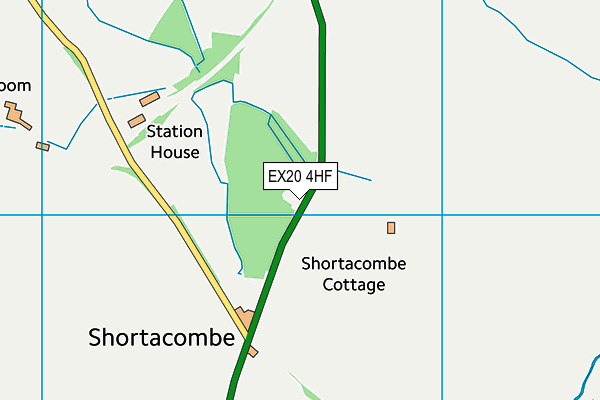 EX20 4HF map - OS VectorMap District (Ordnance Survey)