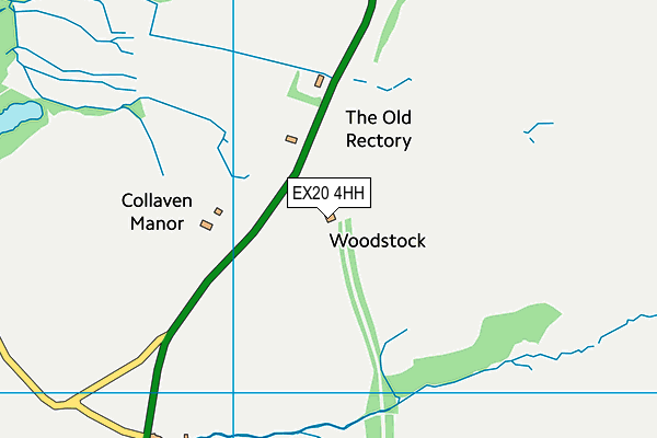 EX20 4HH map - OS VectorMap District (Ordnance Survey)