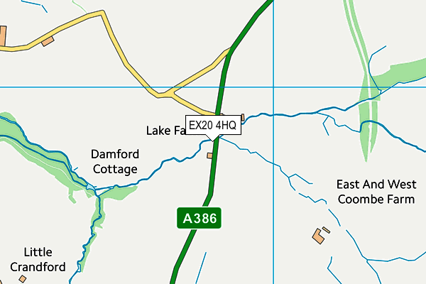 EX20 4HQ map - OS VectorMap District (Ordnance Survey)