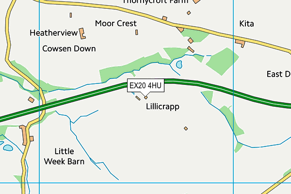 EX20 4HU map - OS VectorMap District (Ordnance Survey)