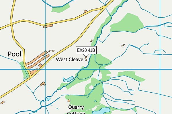 EX20 4JB map - OS VectorMap District (Ordnance Survey)